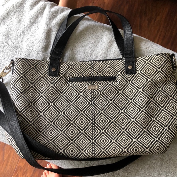 thirty-one Handbags - Black and white geometric print 31 bag